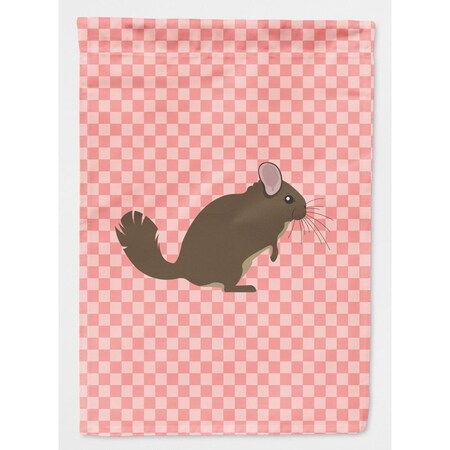 Carolines Treasures Chinchilla Pink Check Canvas House Flag BB7875CHF